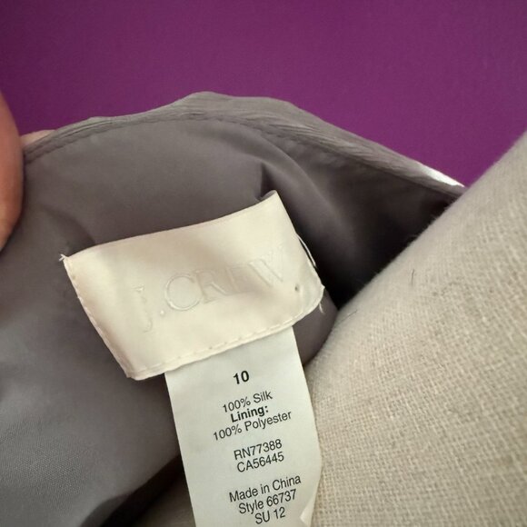 J.Crew Gray Silk Chiffon Mirabelle Dress Dress Size 10 - Picture 6 of 8
